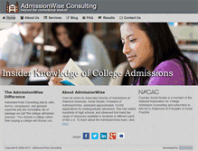 Tablet Screenshot of admissionwise.com